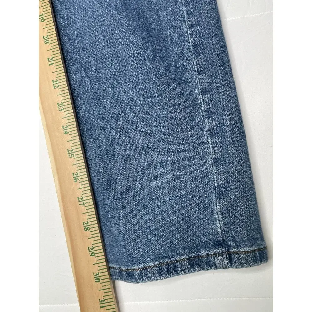 Wrangler Boys 16 Husky Straight Fit Jeans Medium Wash Stretch Denim